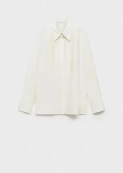 MANGO Koszule I Bluzki*Lejąca koszula z kontrastową wstawką