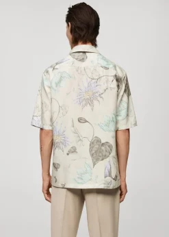MANGO Koszule*Lejąca koszula z kwiatowym wzorem