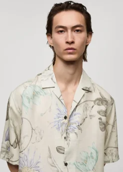 MANGO Koszule*Lejąca koszula z kwiatowym wzorem