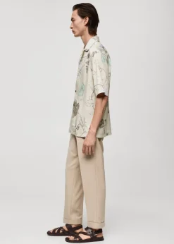 MANGO Koszule*Lejąca koszula z kwiatowym wzorem