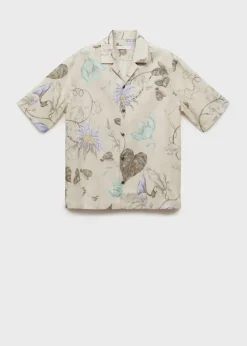 MANGO Koszule*Lejąca koszula z kwiatowym wzorem