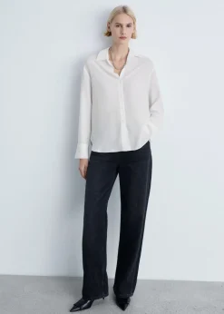 MANGO Koszule I Bluzki*Lejąca koszula z lyocellu