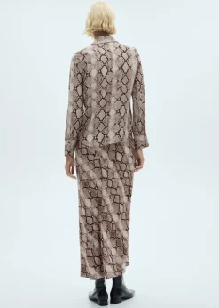 MANGO Koszule I Bluzki*Lejąca koszula ze zwierzęcym wzorem