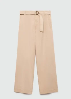 MANGO Dżinsy|Spodnie*Lejące spodnie wideleg z paskiem