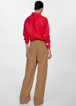 MANGO Dżinsy|Spodnie*Lejące spodnie wideleg z paskiem