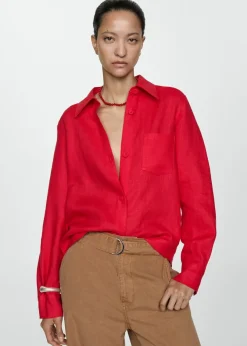 MANGO Dżinsy|Spodnie*Lejące spodnie wideleg z paskiem