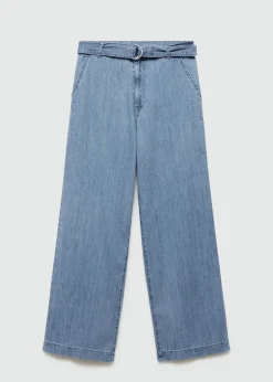 MANGO Dżinsy|Spodnie*Lejące spodnie wideleg z paskiem