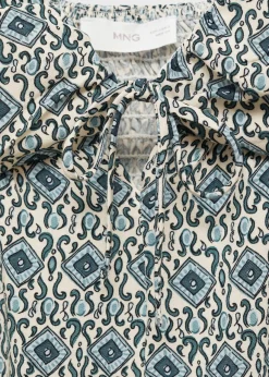 MANGO Koszule I Bluzki*Lejący wzorzysty top