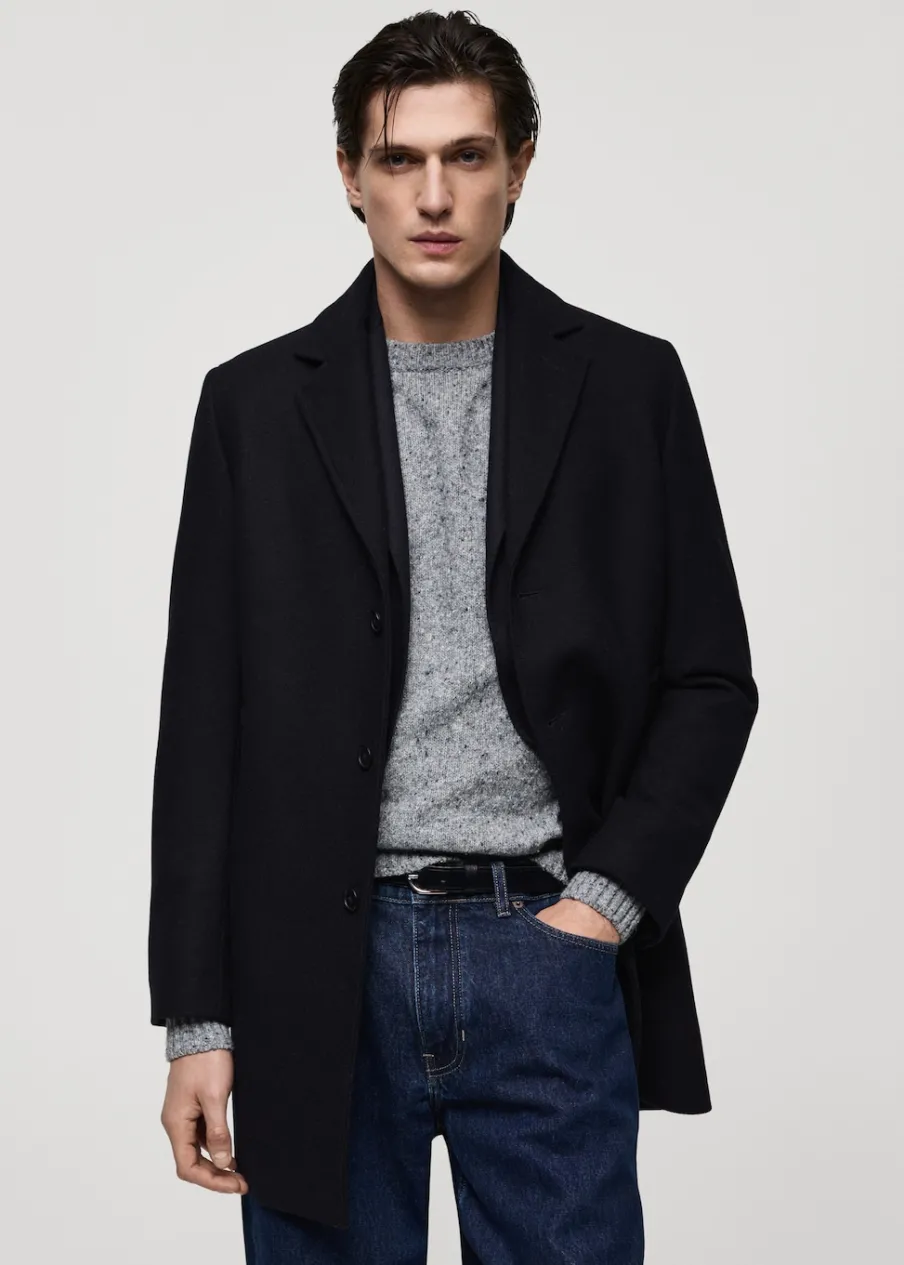 MANGO Płaszcze*Lekki płaszcz z wełny z recyklingu