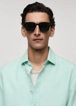 MANGO Koszule*Lniana koszula o klasycznym kroju