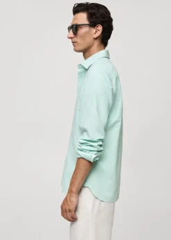 MANGO Koszule*Lniana koszula o klasycznym kroju