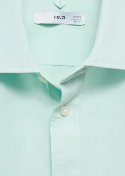 MANGO Koszule*Lniana koszula o klasycznym kroju