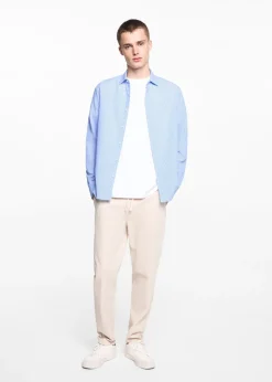 MANGO Koszule*Lniana koszula w paski