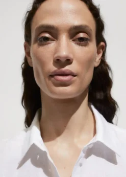 MANGO Koszule I Bluzki*Lniana koszula z kieszenią