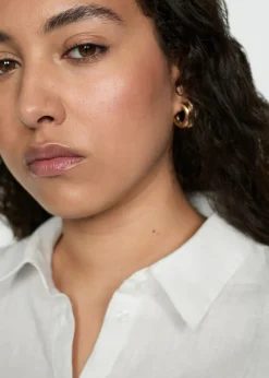 MANGO Koszule I Bluzki*Lniana koszula z kieszenią