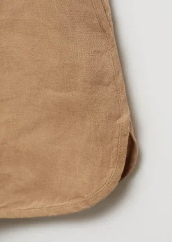 MANGO Krótkie Spodenki*Lniane szorty o prostym kroju