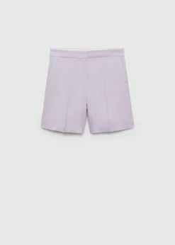 MANGO Krótkie Spodenki*Lniane szorty o prostym kroju