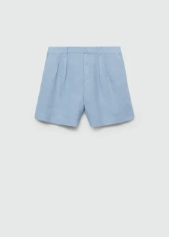 MANGO Krótkie Spodenki*Lniane szorty o prostym kroju