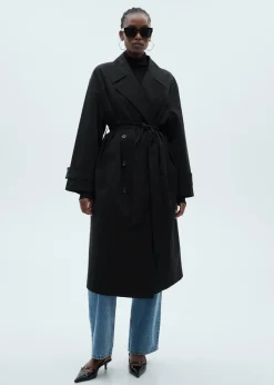 MANGO Płaszcze*Long oversized double-breasted trench coat