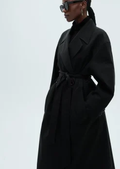 MANGO Płaszcze*Long oversized double-breasted trench coat