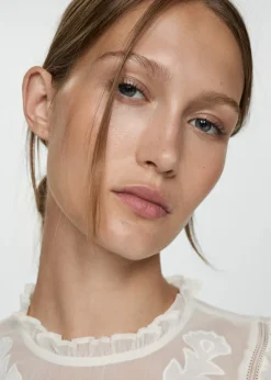 MANGO Koszule I Bluzki*Luźna bluzka z haftem