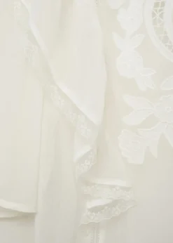 MANGO Koszule I Bluzki*Luźna bluzka z haftem