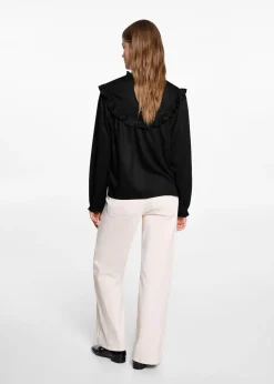 MANGO Koszule I Bluzki*Luźna bluzka z haftem