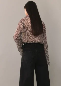 MANGO Koszule I Bluzki*Luźna koszula w panterkę