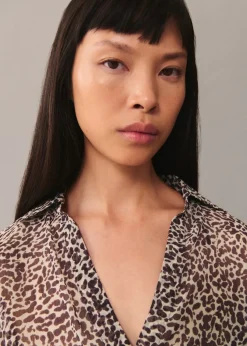 MANGO Koszule I Bluzki*Luźna koszula w panterkę