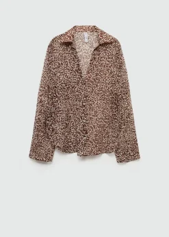 MANGO Koszule I Bluzki*Luźna koszula w panterkę