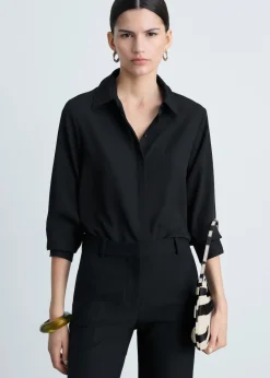 MANGO Koszule I Bluzki*Luźna koszulka z długim rękawem