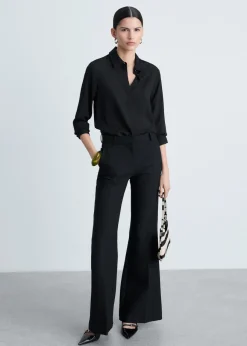 MANGO Koszule I Bluzki*Luźna koszulka z długim rękawem