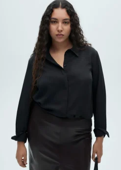 MANGO Koszule I Bluzki*Luźna koszulka z długim rękawem