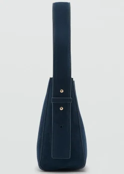 MANGO Torebki|Akcesoria Skórzane*Mała torba shopper z dwoiny