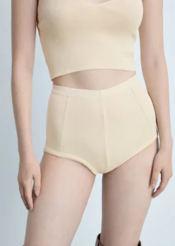 MANGO Krótkie Spodenki*Majtki z dzianiny z dekoracyjnymi szwami