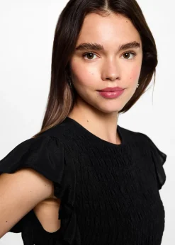 MANGO Koszule I Bluzki*Marszczona bluzka z falbaniastym rękawem