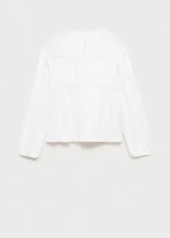 Dzieci MANGO Koszulki I Topy*Marszczona bluzka z wiązaniami