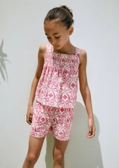 Dzieci MANGO Koszule I Bluzki*Marszczony top ze wzorem