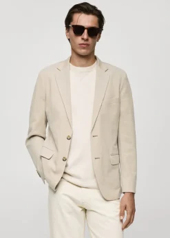 MANGO Marynarki*Marynarka bawełniana slim fit z teksturą