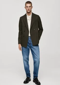 MANGO Marynarki*Marynarka dwurzędowa slim fit w jodełkę