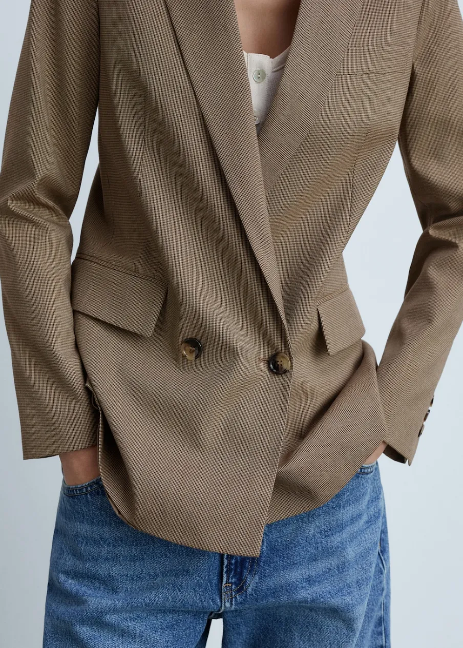 MANGO Marynarki*Marynarka dwurzędowa w pepitkę