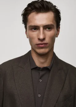 MANGO Marynarki|Marynarki*Marynarka dwurzędowa z flaneli z wełny dziewiczej