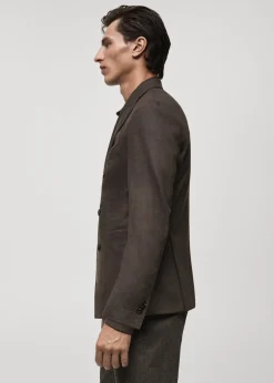 MANGO Marynarki|Marynarki*Marynarka dwurzędowa z flaneli z wełny dziewiczej