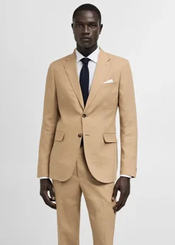 MANGO Marynarki*Marynarka garniturowa slim fit z 100% lnu