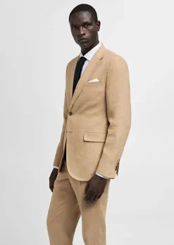 MANGO Marynarki*Marynarka garniturowa slim fit z 100% lnu