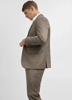 MANGO Marynarki|Marynarki*Marynarka garniturowa super slim fit z teksturą w jodełkę