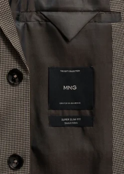 MANGO Marynarki|Marynarki*Marynarka garniturowa super slim fit z teksturą w jodełkę