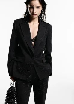 MANGO Marynarki*Marynarka garniturowa z aplikacjami ze strasu