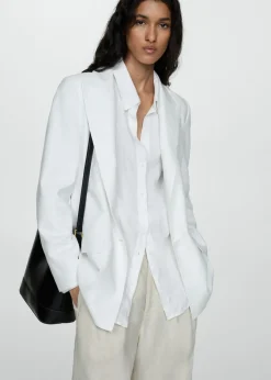 MANGO Marynarki*Marynarka lniana o prostym kroju