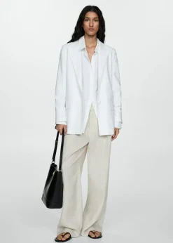 MANGO Marynarki*Marynarka lniana o prostym kroju